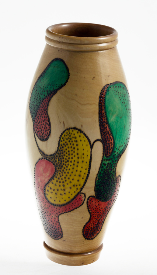 Wood Vase wood burning and color- The Kidneys
