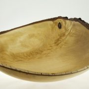 Wood bowl - #678-White Birch 15.5 x 14.5 x 3.5in.