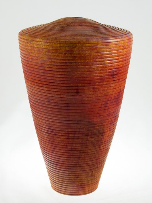 Wood Vase White Birch Colored - 694- 7x12in.