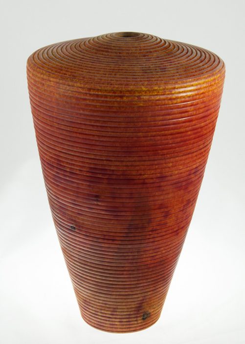 Wood Vase White Birch Colored - 694- 7x12in.