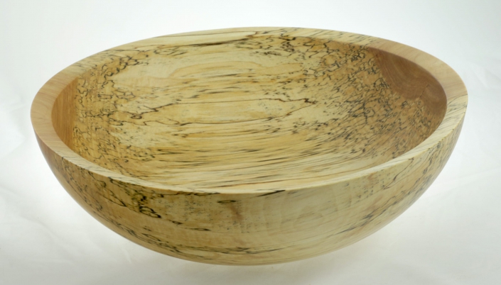 Wooden salad bowl Spalted White Birch #769