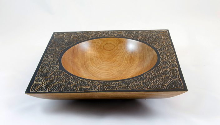 Yellow Birch square bowl