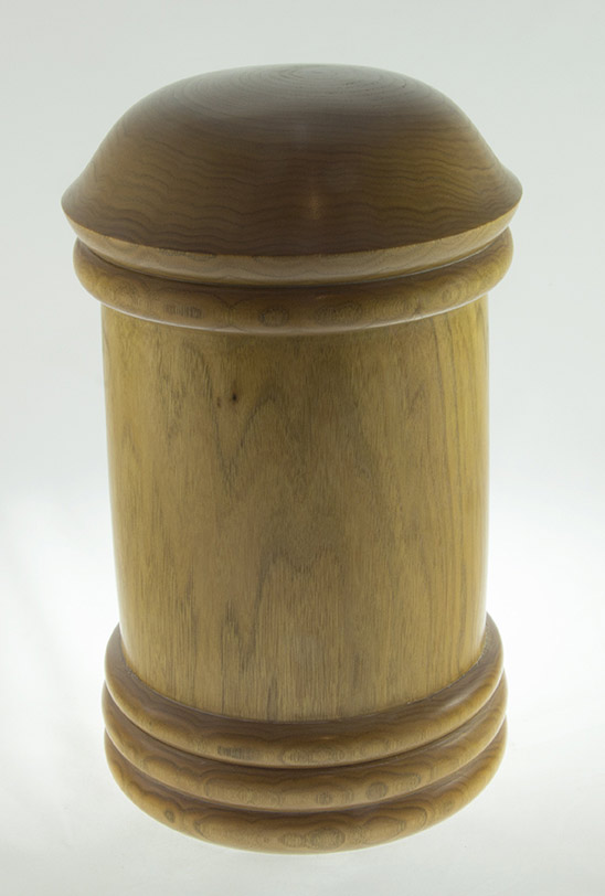 Wood cremation urn - #70-Butternut 6.5 x 11.75in.