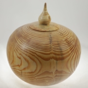 Wood cremation urn - #105a-pine 9.75 x 7.25in.