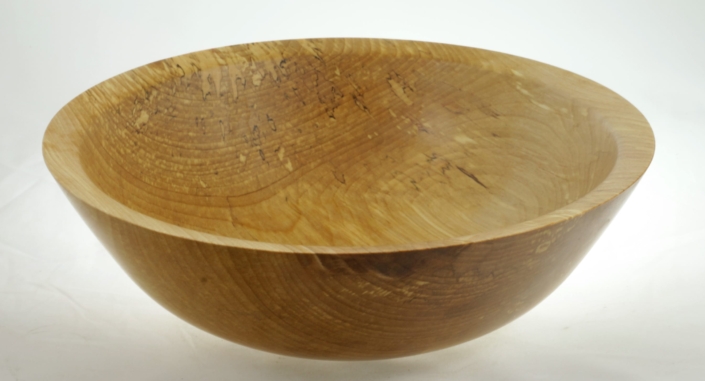 Wood salad bowl #812-Spalted White Birch 12.5in. x 4in.