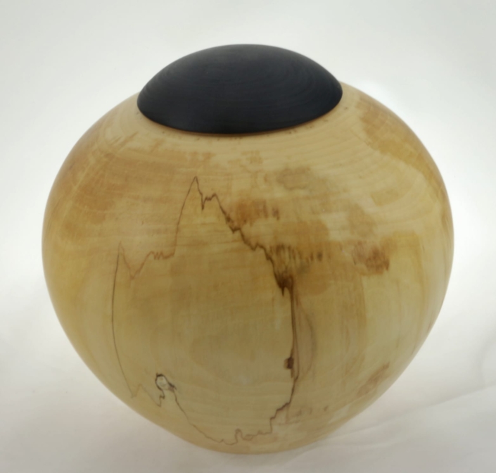 Wood cremation urn - #124-Aspen 7.25 x 9in.