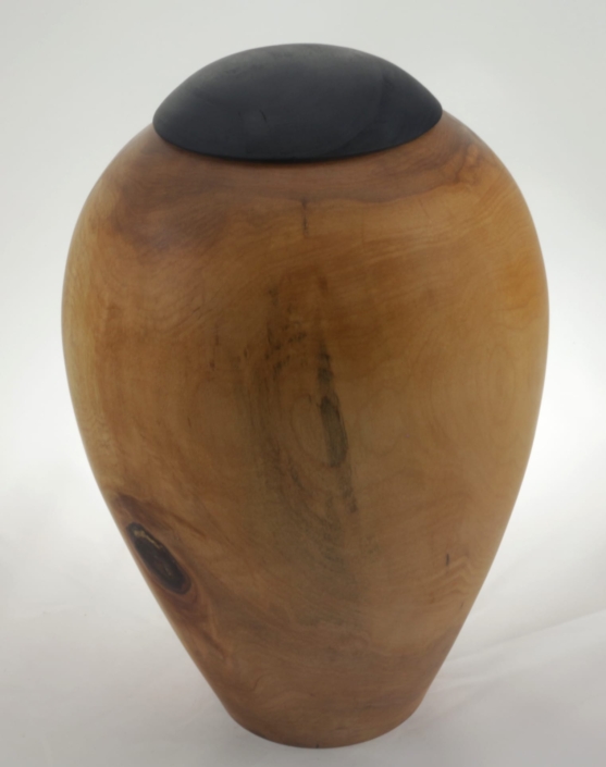 Wood cremation urn - #127a-Spalted Maple 7.25 x 10in.