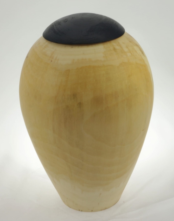 Wood cremation urn - #128a-Aspen 7.5 x 10in.