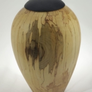 Wood cremation urn - #132-Spalted Maple 7.25 x 10in.
