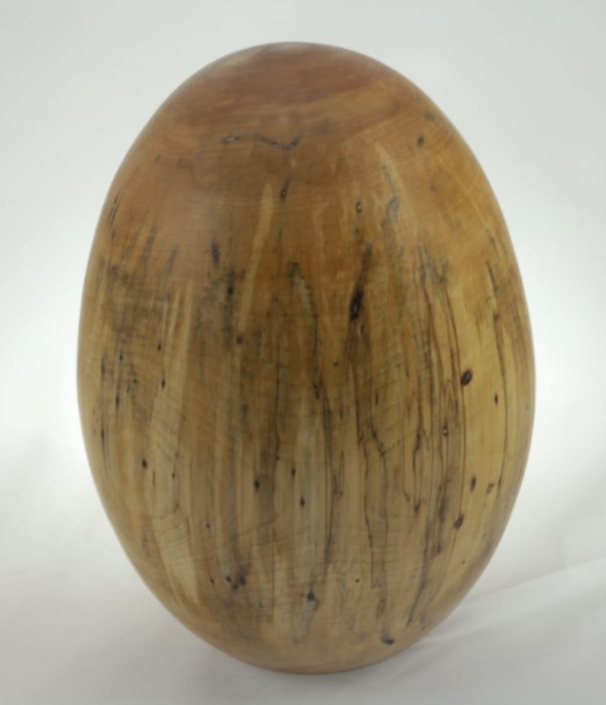 Wood cremation urn - #134-Spalted White Birch 8 x 10.25in.