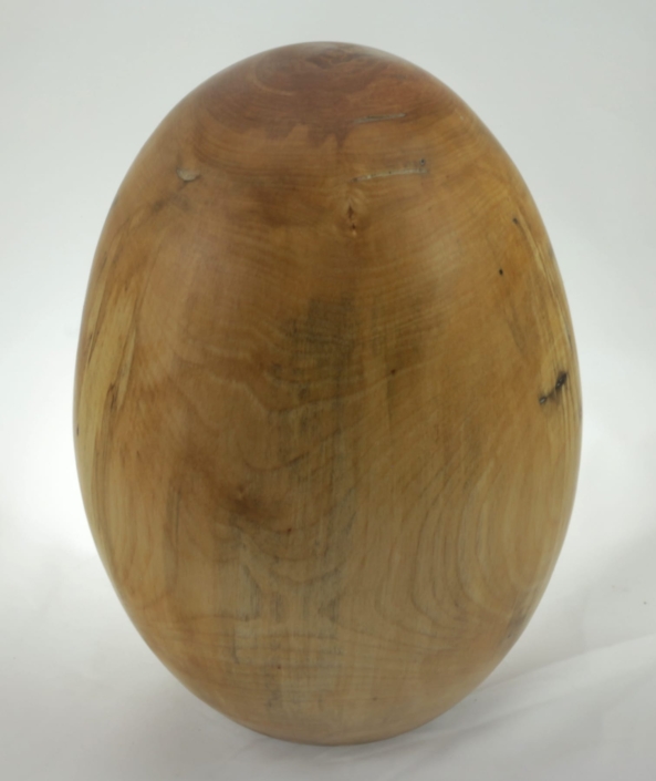 Wood cremation urn - #134a-Spalted White Birch 8 x 10.25in.