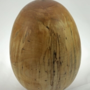 Wood cremation urn - #135-Spalted White Birch 8 x 9.75in.