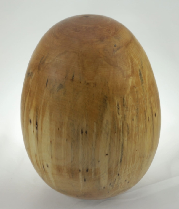 Wood cremation urn - #135a-Spalted White Birch 8 x 9.75in.