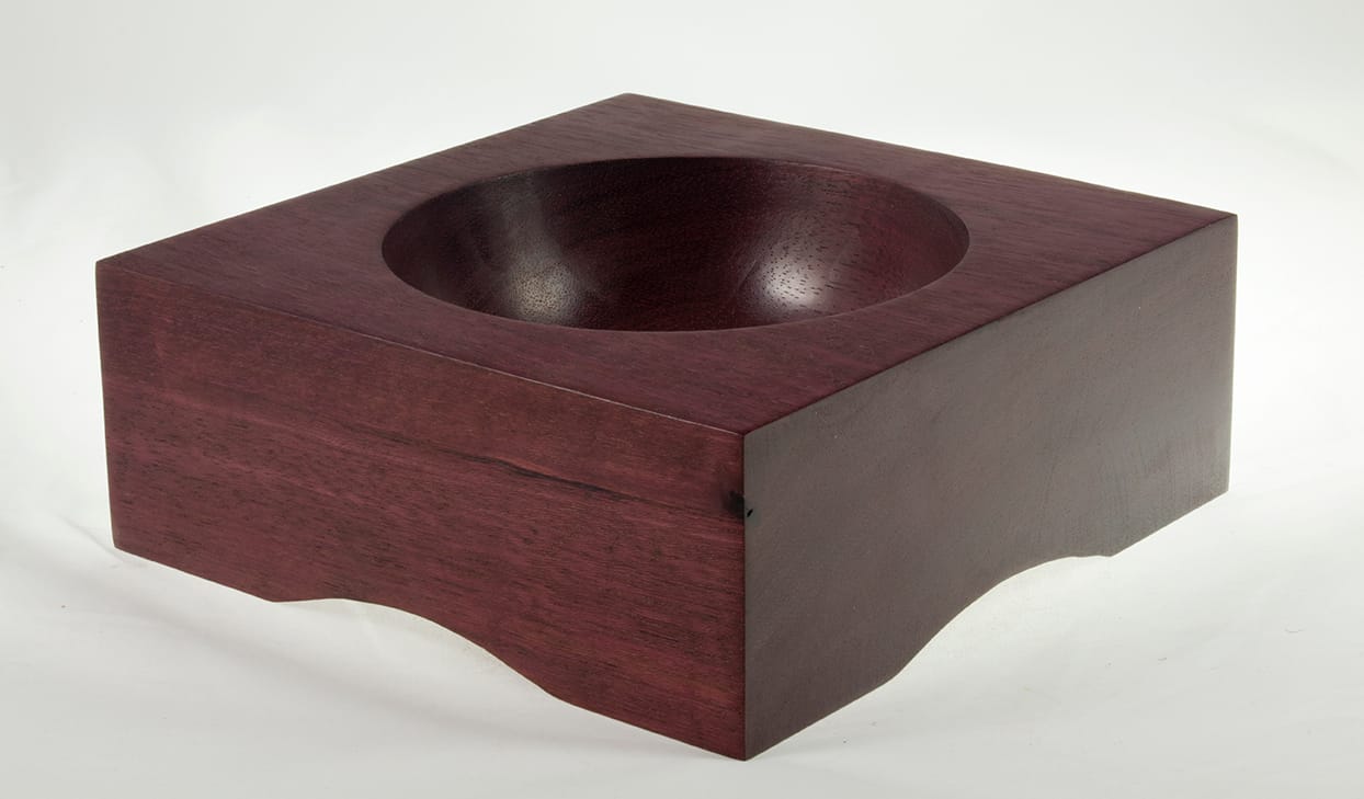 Wooden bowl purpleheart #607-7.5 x 2.75in.