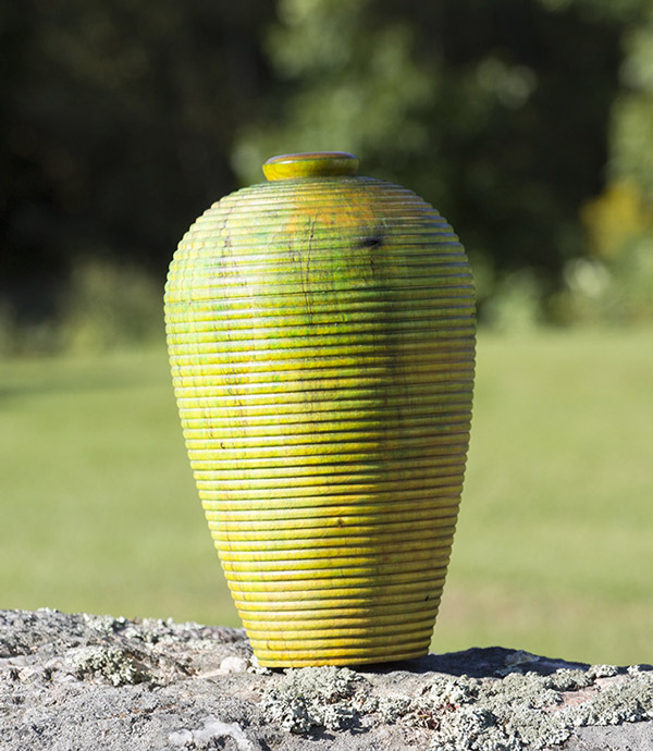 Vase en bois couleur- Bouleau #681 - 5.25 x 9 po.