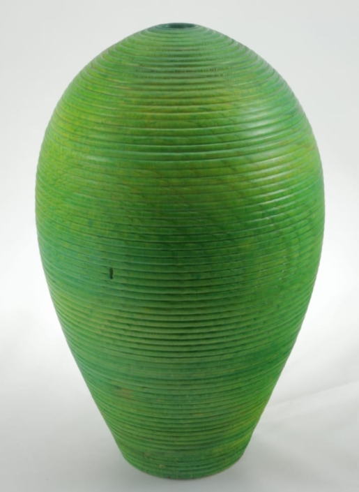 Wood Vase White Birch Colored - 684b- 7.5x12in.