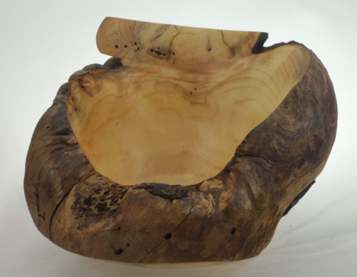 Wooden bowl Fir Burl #911d-11 x 9 x 4in.