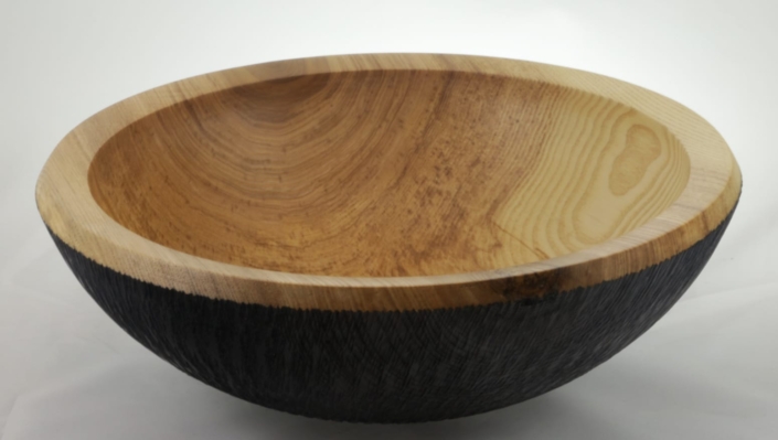 Wooden salad bowl textured Ash #950