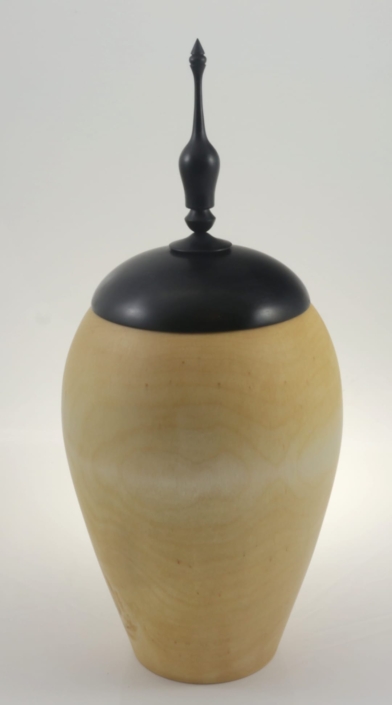 Wood cremation urn - #141- White Birch 6,75 x 15in.