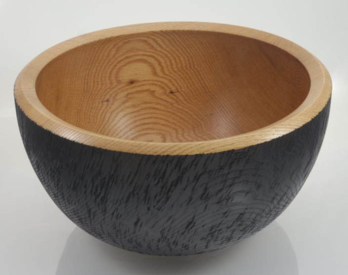 Wooden salad bowl Oak #986-13.25 x 7.25in.