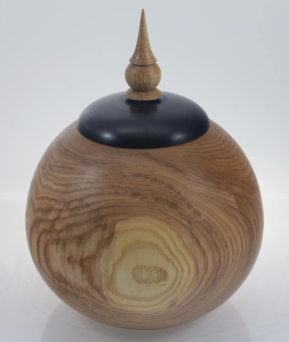 Wood cremation urn - #144-Ash 9 x 11,5po.