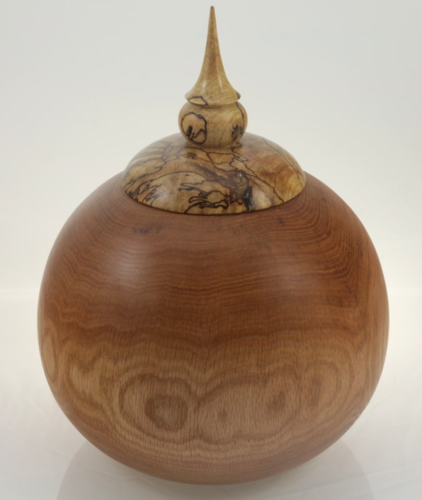 Wood cremation urn - #145-Oak 9 x 12po.
