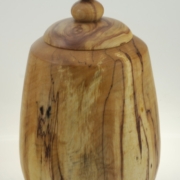 Wood cremation urn - #149a-Spalted White Birch 7,25 x 13,25in.
