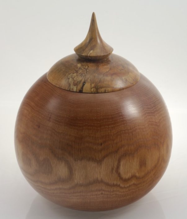 Wood cremation urn - #145-Oak 9 x 11po.