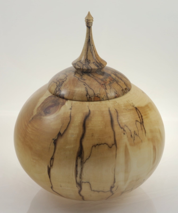 Wood cremation urn - #150-Aspen 9.5 x 11.75po.