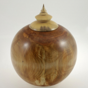 Wood funeral urn - #155a- Spalted Whit Birch 8,5 x 10,5in.