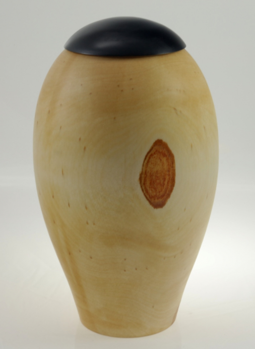 Wood funeral urn - #159-White Birch 6,5 x 10,75in.