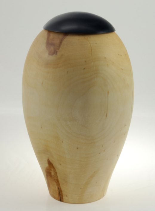 Wood funeral urn - #159a-White Birch 6,5 x 10,75in.