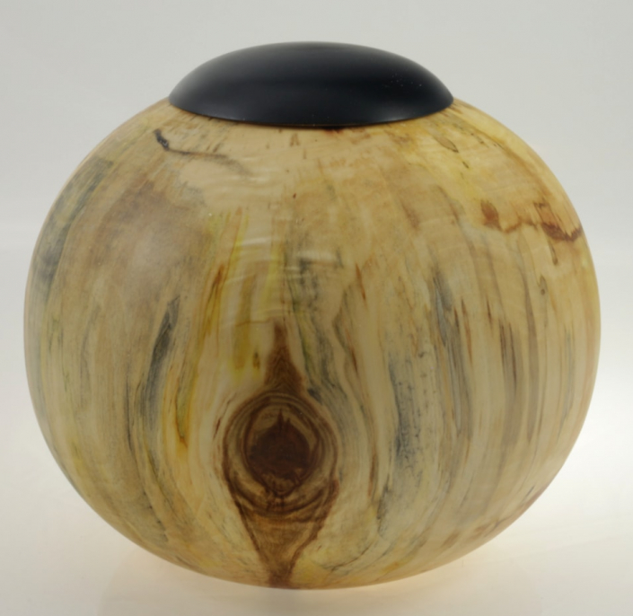 Wood funeral urn - #163- Aspen 8,75 x 7,25in.