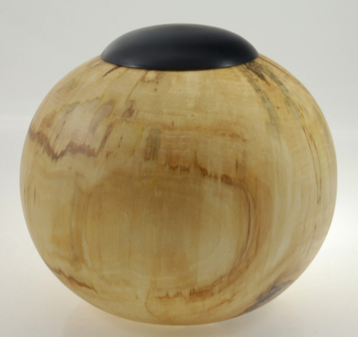 Wood funeral urn - #163a- Aspen 8,75 x 7,25in.