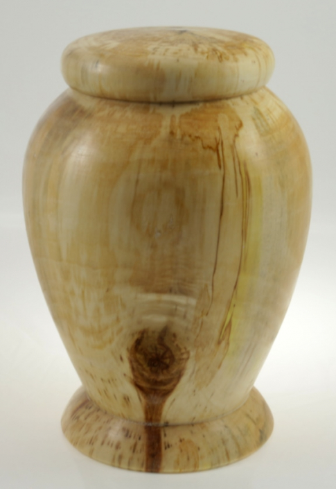 Wood funeral urn - #164- Aspen 7,25 x 10,25in.