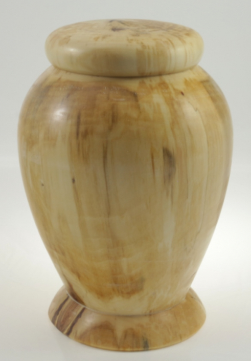 Wood funeral urn - #164a- Aspen 7,25 x 10,25in.