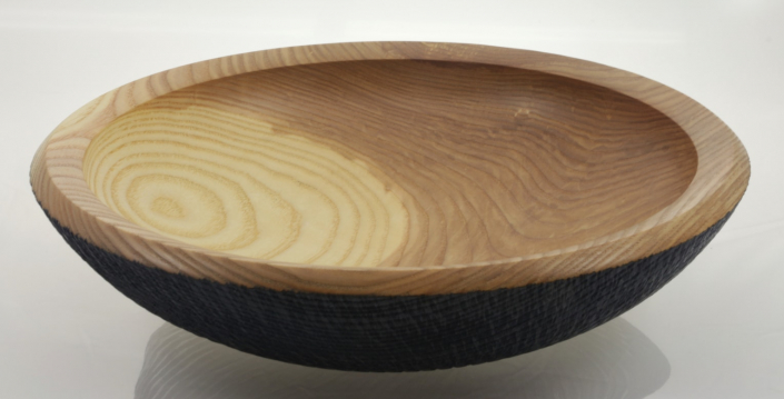 Wooden salad bowl Textured Ash #1017-12,5 x 3,5in.