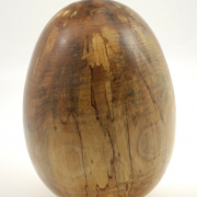 Wood funeral urn - #173a-Spalted White Birch 7,75 x 10,25in.