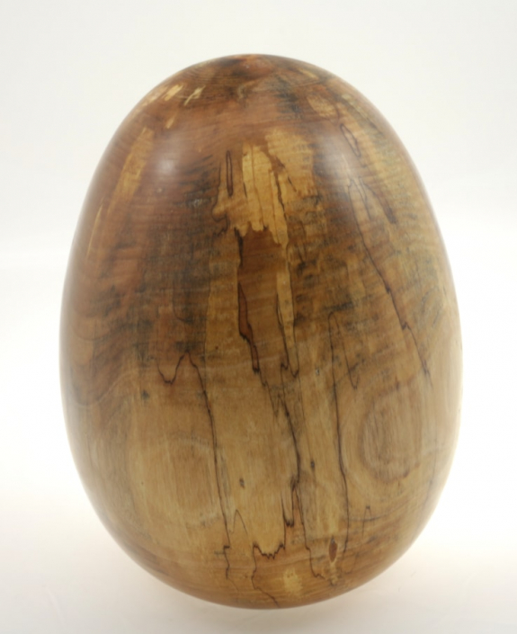 Wood funeral urn - #173a-Spalted White Birch 7,75 x 10,25in.