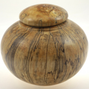 Wood funeral urn - #174-Spalted Maple 8,5 x 9,25in.
