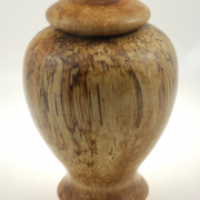 Wood funeral urn - #176-Spalted White Birch 7,5 x 10,75in.