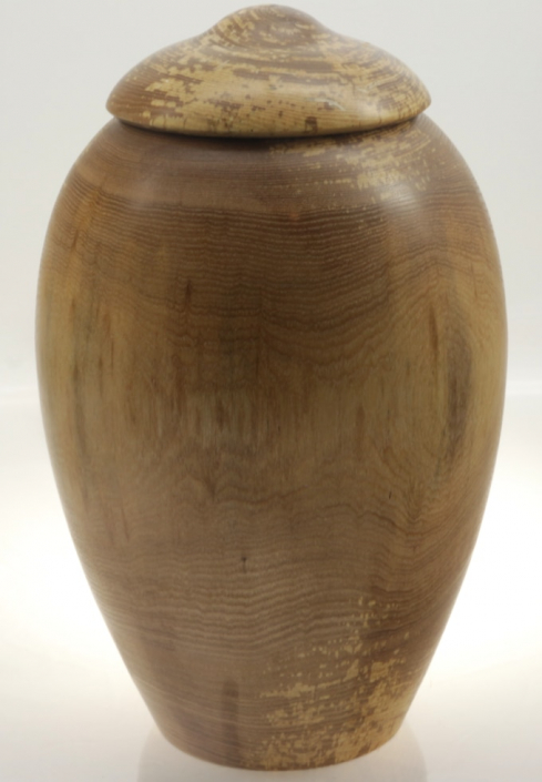 Wood cremation urn - #178a-Ash 7,5 x 12in.