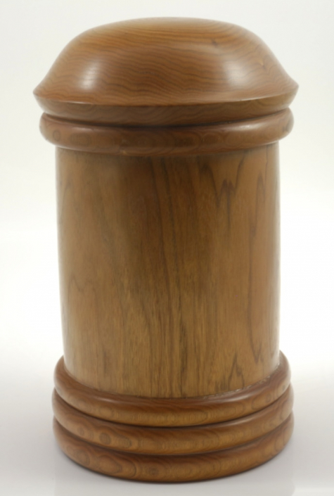 Wood cremation urn - #181- Butternut 7 x 11,75in.