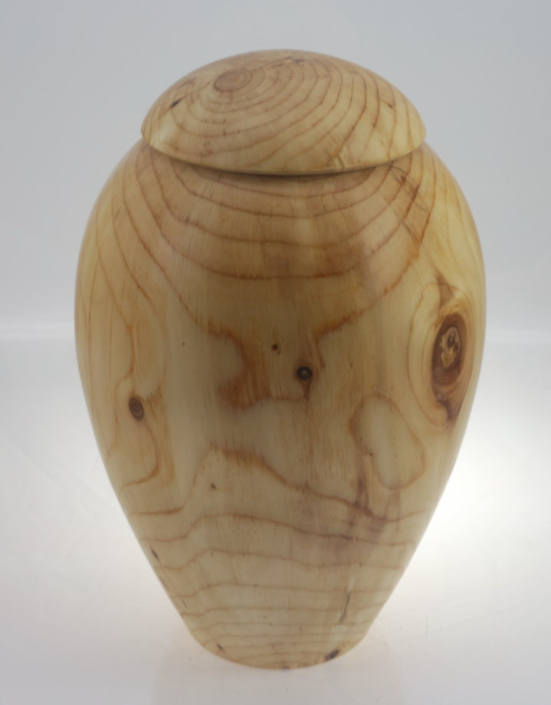 Wood funeral urn - #197a-Spruce 7,5 x 11,25in.