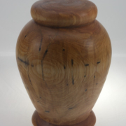 Wood funeral urn - #198-Spalted White Birch 7,5 x 10,5in.