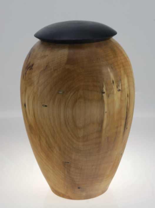 Wood funeral urn - #199-Spalted White Birch 7 x 10,75in.
