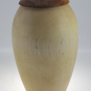 Wood funeral urn - #200-White Birch 6,5 x 11in.
