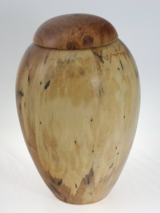 Wood funeral urn - #201a-Spalted Maple 7,25 x 11,25in.