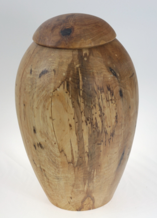 Wood funeral urn - #202-Spalted Maple 7 x 11,25in.