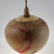 Wood funeral urn - #205-Box Elder 9 x 11 in.